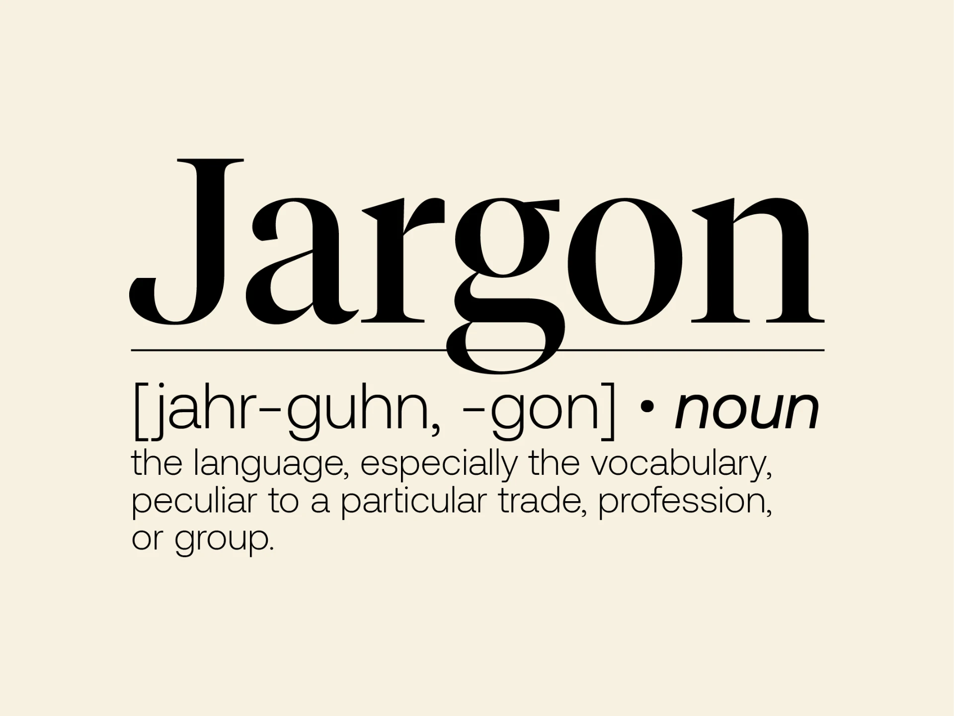 Visual van het spel Jargon